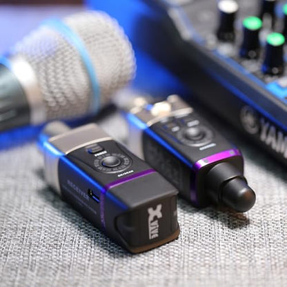 Xvive U35C Wireless Microphone System 5.8GHz Wireless XLR Transmitter and Receiver for Condenser Microphone, Audio Mixer, PA System, Channel Scan Mode - color: U35C
