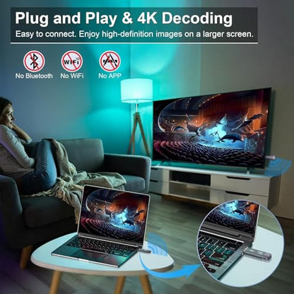 Wireless HDMI Transmitter and Receiver, 120M/400FT, 5.8G+2.4G Dual-Band | LDS Antenna and Low Latency, Video and Audio to TV/Monitor/Projector, Plug and Play, 1080P Output, 4K Decode, Mirror & Extend - color: Green