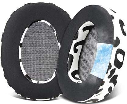SOULWIT Cooling Gel Replacement Earpads Cushions for Sony WH-H900N (h.Ear on 2) & MDR 100ABN (h.Ear on) Noise Canceling Over-Ear Headphones, Ear Pads with Noise Isolation Foam - Snow Leopard - color: Cooling Gel - Snow Leopard