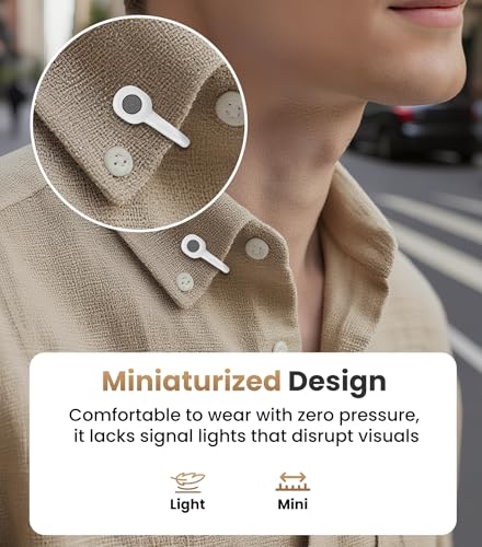 Tisino Wireless Mini Clip-on Microphone for iPhone, Vlog/Interview, White | Mini Clip-on Lapel Mic with Charging Case for YouTube TikTok Vlog Podcast Interview Plug and Play Noise Reduction Microphone - color: White