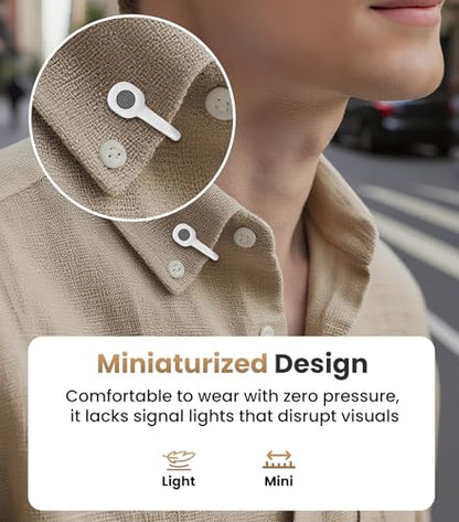 Tisino Wireless Mini Clip-on Microphone for iPhone, Vlog/Interview, White | Mini Clip-on Lapel Mic with Charging Case for YouTube TikTok Vlog Podcast Interview Plug and Play Noise Reduction Microphone - color: White