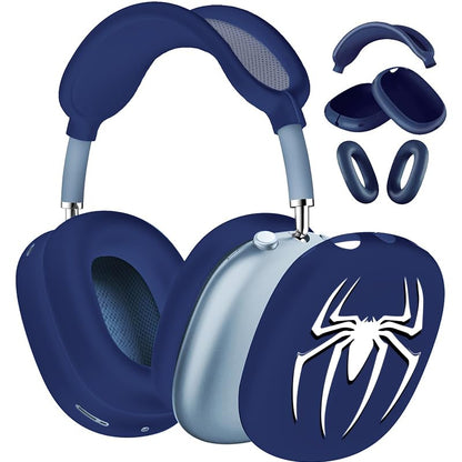 3-in-1 Silicone Case Cover for AirPods Max 2/AirPods Max Headphones, Apple AirPod Max Accessory Protective Cover, Headband/Ear Cups/Ear Pad Covers, Anti-Scratch and Sweatproof - color: Navy Blue