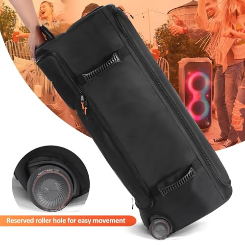 Speaker Case Carry Bag Compatible with JBL PartyBox 720 Portable Speaker, Outdoor Travel Carrying Case Tote Bag Storage Pockets for Charging Cable and Accessories