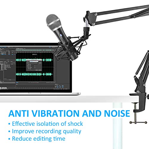 SUNMON ATR2100X-USB Mic Shock Mount Holder for Reduces Vibration and Noise, Suitable for Audio-Technica ATR2100X, ATR2100 USB Microphone - color: Shock Mount