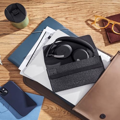 Jabra Evolve2 65 Flex Stereo Headset with Bluetooth, Wireless Charging Pad - Noise-Cancelling ClearVoice Technology & Hybrid Active Noise Cancellation - Certified for Microsoft Teams - Black - color: Teams Certified, size: USB-A & Wireless Charging Pad