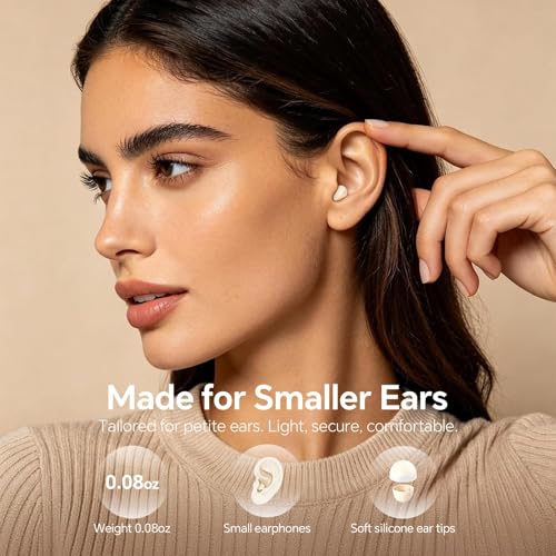 Xmenha Mini Invisible Sleep Ear Buds Earbuds Sleeping Headphones for Side Sleepers, Comfortable Smallest Sleeping Earbuds Small Ear Bud No Low Battery Reminder, Ultra-Low Volume, Anti-Touch Protection - color: Skin