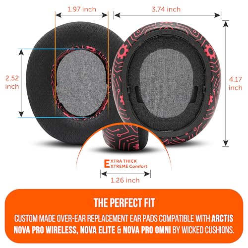 WC Freeze Nova Pro Wireless - Earpads for Arctis Nova Pro Wireless & More | Made by Wicked Cushions | Also fits SteelSeries Nova Elite & Nova Pro Omni(Doesn't Fit Other Models) | Techne - color: Techne