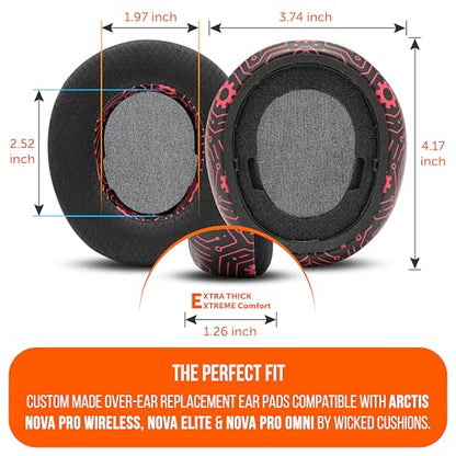 WC Freeze Nova Pro Wireless - Earpads for Arctis Nova Pro Wireless & More | Made by Wicked Cushions | Also fits SteelSeries Nova Elite & Nova Pro Omni(Doesn't Fit Other Models) | Techne - color: Techne