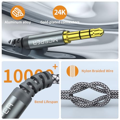 3.5mm to 2.5mm Aux Audio Cable (5FT),Replacement Audio Cord Compatible with SoundTrue Soundlink Bose 700 QuietComfort QC45 QC35II QC35 QC25 Noise Cancelling Headphones,NC700 On-Ear 2 OE2 OE2i (Grey) - size: 1-PACK