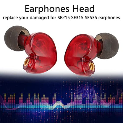 ASHATA Earphone Head Replacement for SE215 SE315 SE535, Pluggable Detachable HiFi Earpiece Head,Sports Earphone Earbud Head, for Interface Cable(Red) - color: Red