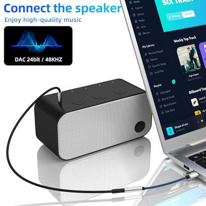 USB to 3.5mm Jack Audio Adapter Aux Headphone Interface Male Plug PC Sound External Phone Car Microphone Computer Splitter Headset Input Adaptor Port for iPhone Cable Compatible for Samsung