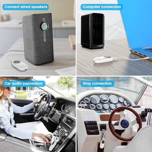 Isobel Bluetooth 5.3 Audio Transmitter Receiver for TV/PC/Car/Home Stereo/Headphones/Wireless Headset/Aux/Auxilary/Music/Speaker/Earbuds/Headphone Jack-to-3.5mm Jack Microphone - size: Medium