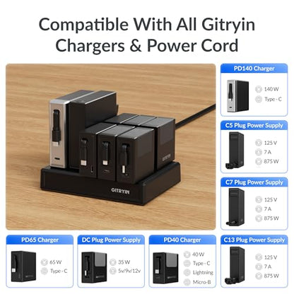 Modular Laptop Charging Station, 2 * 140W, 3 * 40W Retractable USB C Chargers, 10 Type C Ports with Cooling Power Strip, 400W Charging Hub