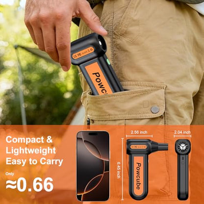 2-in-1 Compressed Air Duster 180000RPM Powerful Motor, Cordless Vacuum Cleaner with 10,000mAh Battery, Portable Electric Air Duster, Dust Blower for Computer, Keyboard, Outdoor, House, Car and Office