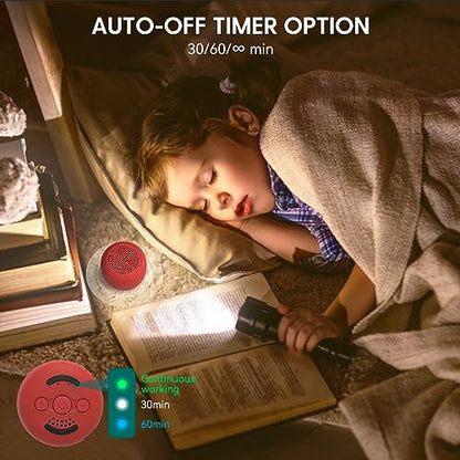 Babelio White Noise Sound Machine for Adults Kids Baby, Mini, 15 Non-looping Sounds, Timer, Memory Function, Easy to Pocket and Travel Red | USB-C Rechargeable, Auto-Off Timer, Lightweight Design, Last-Setting Memory, Easy To Pack And Carry, Red - color: