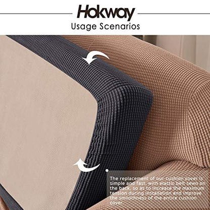 Hokway Stretch Couch Cushion Slipcovers Reversible Cushion Replacement Slipcovers Sofa Cushion Covers(Steeple Grey, 2 Pieces) - color: Steeple Grey, size: Small (2 Pieces)