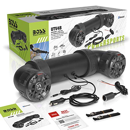 BOSS Audio Systems UTV4B ATV UTV Weatherproof Sound System, 4 Inch Speakers - style: 4" Speakers, Black