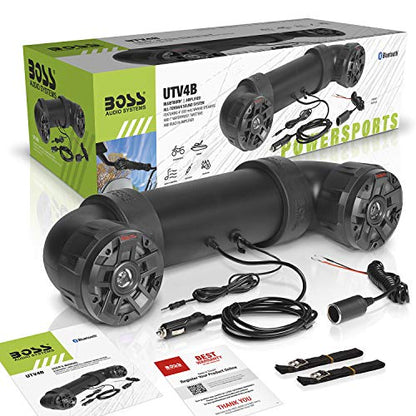 BOSS Audio Systems UTV4B ATV UTV Weatherproof Sound System, 4 Inch Speakers - style: 4" Speakers, Black