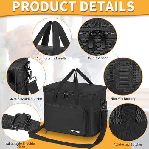 IBVIVIC 15 Slots Wireless System Microphone Case Bag, Mics Bag with Foam | Mic Storage Bag for Singing, Karaoke, Party Sound Equipment Carrying Case - size: 15 Slots