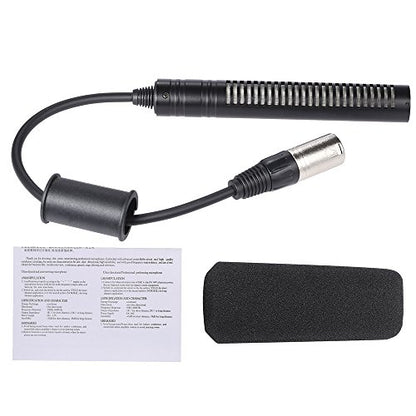 Andoer Video Recording Interview Photography Stereo Condenser Unidirectional Microphone Mic for Sony Panosonic Camcorders-XLR Interface