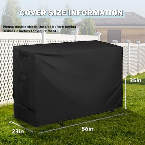 Griddle Cover for Royal Gourmet PD4001 4 Burner Propane Gas Griddle, Flat Top Grill Cover for Royal Gourmet 55in 4-Burner Outdoor Grill - size: 56"L x 23"D x 35"H