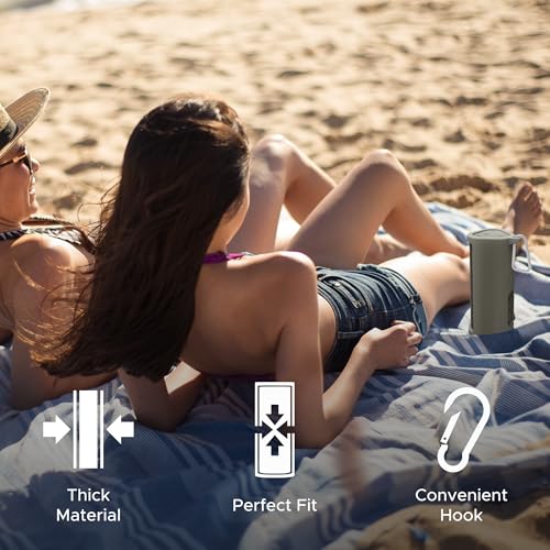 Heavy Duty Protective Carrying Case for Sonos Roam 2 | Green | Compatible with Sonos Roam, Roam 2 & Roam SL | Includes Bluetooth Button | Protect Your Wireless Speaker | Cover / Sleeve - color: Green
