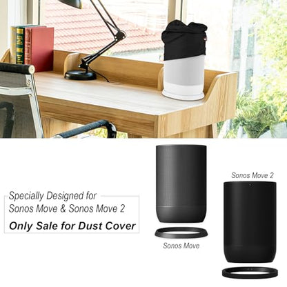 1 Piece Elastic Dust Cover Compatible with Sonos Move and Sonos Move 2 Speaker, Protective Dust Case Speaker Cover Stretchable Speaker Case Slip Sleeve