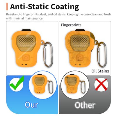 for DEWALT Wearable Bluetooth Speaker Case (Updated Version) – Soft Silicone Protective Cover,Dustproof Shockproof Anti-Scratch Sleeve for DEWALT Wearable Speaker,Orange