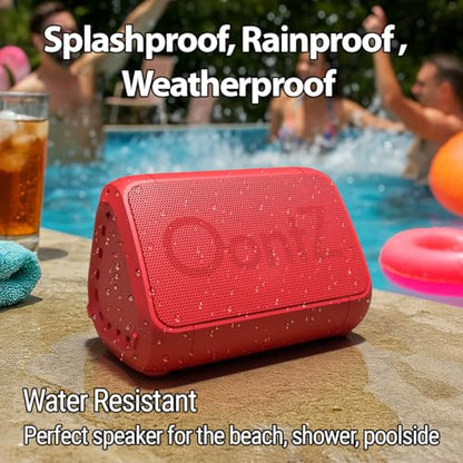 OontZ Angle Solo Compact Bluetooth Speaker, 14-Hour Playtime, Red - color: Red