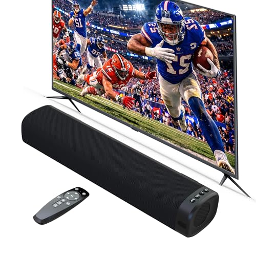 Sound Bar – 50W, Sound Bar for Smart TV, Sound Bar with Bluetooth 5.0, Optical/AUX Connectivity, Remote Control, Wall-Mountable Home Theater Audio, Compatible with TV, PC, and Phone - color: Gray