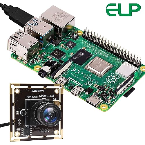 ELP H.264 1080P USB Camera Module with Microphone 2.8mm Wide Angle Webcam | FHD PC Camera for Computer & Laptop, UVC USB2.0 Lightburn Camera for Laser, Home Security, Embedded Machine Vision, Robotics - size: 2.8mm lens
