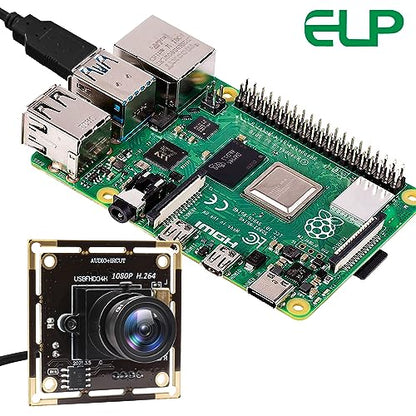 ELP H.264 1080P USB Camera Module with Microphone 2.8mm Wide Angle Webcam | FHD PC Camera for Computer & Laptop, UVC USB2.0 Lightburn Camera for Laser, Home Security, Embedded Machine Vision, Robotics - size: 2.8mm lens