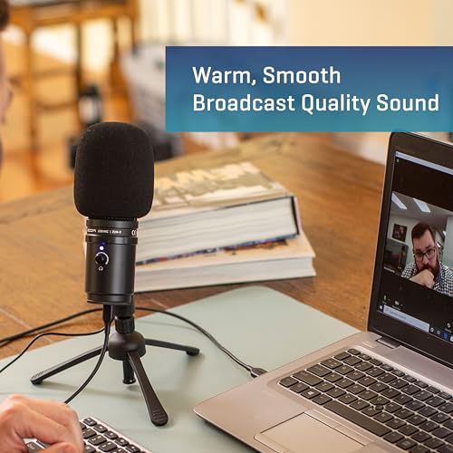Zoom Zum-2, Podcast USB Microphone, Windscreen, USB Cable, for Recording, Podcasts, Music, Voice-Overs, Gaming, YouTube, Twitch, & Discord