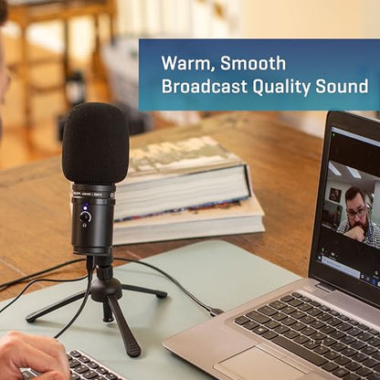 Zoom Zum-2, Podcast USB Microphone, Windscreen, USB Cable, for Recording, Podcasts, Music, Voice-Overs, Gaming, YouTube, Twitch, & Discord