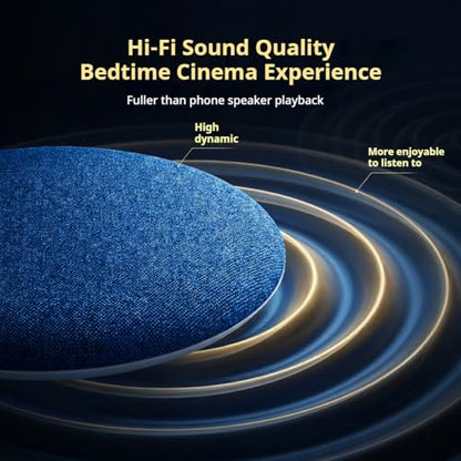 Under Pillow Speaker - Mini Portable Bluetooth Pillow Speaker for Sleeping with White Noise, Timer Ultra-Thin Wireless Sleep Aid Headphones for Adults, Kids, Side Sleepers