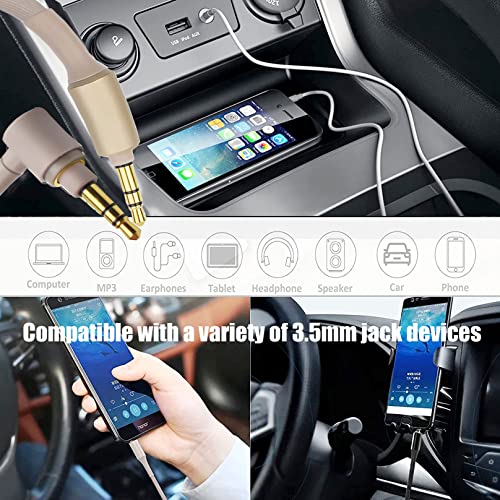 WH1000XM3 Headphone Cable Replacement Aux WH1000XM Audio Cord Compatible with Sony WH-1000XM2 MDR-100ABN WH-H900N MDR-1A Headphones(4.9ft) - color: Grey Glod