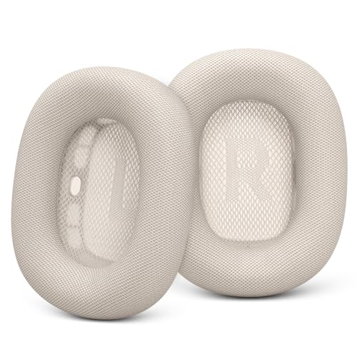 GEVO Upgraded Ear Cushions Replacement Earpads for AirPods Max 1 & 2 Headphones, Protein Leather Ear Pads Cover with Memory Foam and Magnet for AirPods Max 1 & 2 (Starlight) - color: Starlight