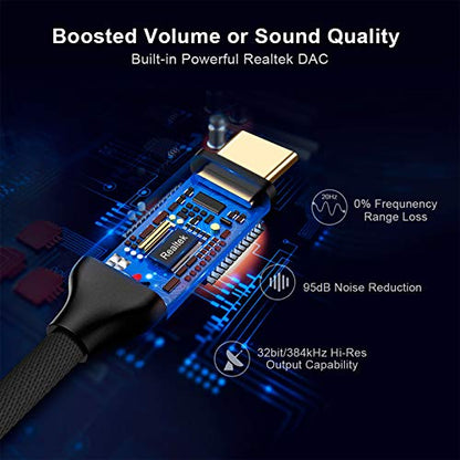 CableCreation USB C to 3.5mm Headphone Adapter, Type-C to 3.5mm Audio Adapter Compatible with Galaxy S22 S20 S21 Ultra Z Flip S20+, iPad Pro 2020, Pixel 4 3 2 XL etc. 0.33 ft Black - style: USB C+Audio Cable