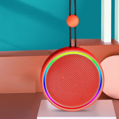 GOWENIC Bluetooth Shower Speaker, Bluetooth 5.3 Connection, IPX6 Water Proof, with Suction Cup and Hanging Rope, for Camping, Cycling or Poolside (Red) - color: Red