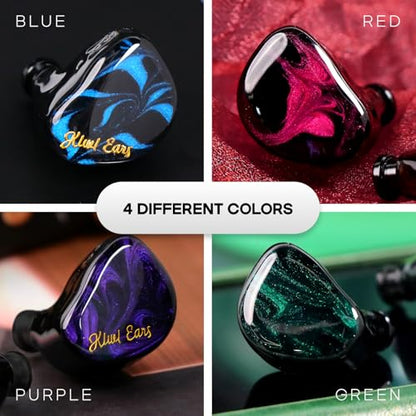 Linsoul Kiwi Ears Cadenza 10mm Beryllium Dynamic Driver IEMs, Blue | with 3D-Printed Shell, Audiophile Sound Balance, Detachable 0.78 2pin 3.5mm IEM Cable for Music Enthusiasts Musicians - color: Blue