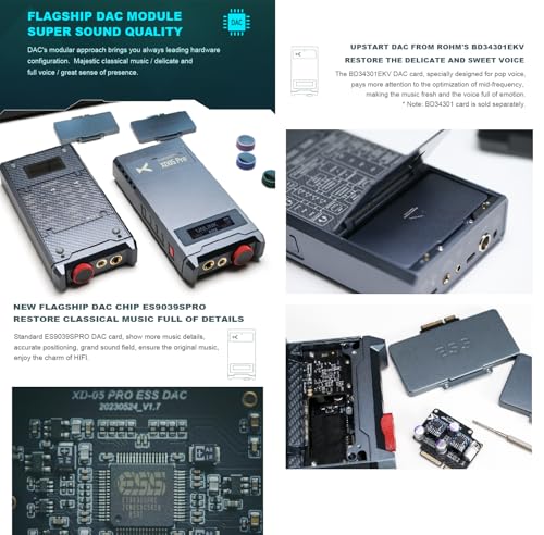 xDuoo XD05 Pro Portable DAC & Balanced Headphone Amplifier - Replaceable DAC and OP Card, Output Power reaches 2000mW