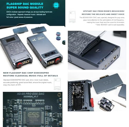 xDuoo XD05 Pro Portable DAC & Balanced Headphone Amplifier - Replaceable DAC and OP Card, Output Power reaches 2000mW