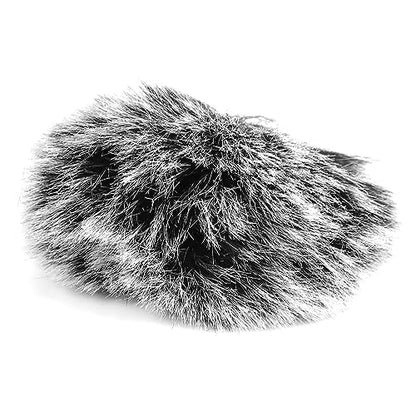 Dioche Outdoor Microphone Windscreen Muff, Microphone Windscreen Black Microphone Furry Cover Windscreen Windshield Muff Fur Furry Windscreen Muff for Wm6/WM8/M1