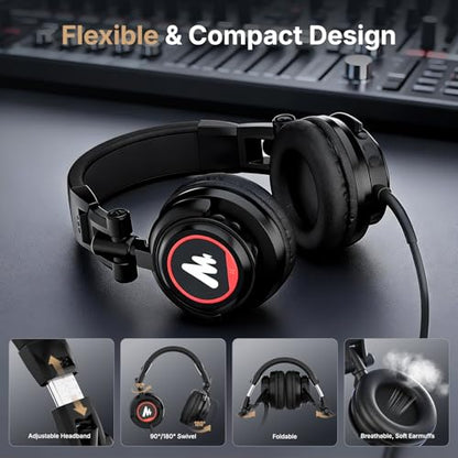 MAONO AU-A04H USB Microphone Kit with Headphones for PC, Podcast & Gaming | 192kHz/24Bit Vocal Condenser Cardioid Studio Mic Compatible with Mac & Windows for Recording, YouTube, Streaming, Voice-Over