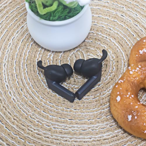 Replacement Silicone Eartips Earbuds Tips Set for Galaxy Buds 3 FE (2025) Earphones Anti-Slip Ear Hooks Wingtip Replacement Silicone Wings (Black Three-Pair Set) - color: Black three-pair set