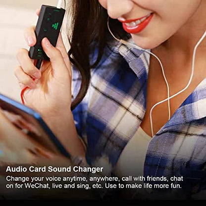 Portable Mini Voice Changer Live Broadcast Sound Card for Mobile Phone PC p0 s4 ps 5 and More , External Sound Card , No Drivers Needed , External Sound Card Audio Card Audio Card Live Card Phone Card