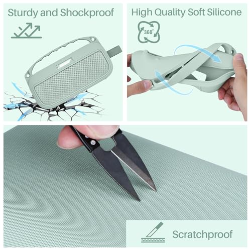 Lebakort Storage Case Kits Compatible with Bose SoundLink Flex 2nd Gen/Bose SoundLink Flex Portable Speaker (Alpine Sage Silicone Cover + Hard Case) - color: Alpine Sage Silicone Cover + Hard Case