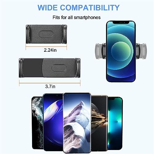 JCWINY Mic Stand Phone Holder, Flexible Phone Holder for Microphone Stand, Adjustable iPhone Mic Stand Holders, Music Stands Phone Holders for iPhone 14 13 12 MAX Pro Samsung Galaxy All Smartphones - style: Standard