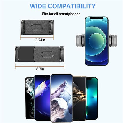 JCWINY Mic Stand Phone Holder, Flexible Phone Holder for Microphone Stand, Adjustable iPhone Mic Stand Holders, Music Stands Phone Holders for iPhone 14 13 12 MAX Pro Samsung Galaxy All Smartphones - style: Standard