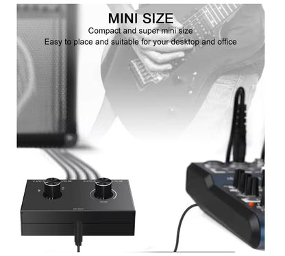 3.5mm Audio Switch 4-in 1-out/1-in 4-Out Bidirectional Stereo Switch 4 Way Switch Selector Splitter Box Headphone Amplifier